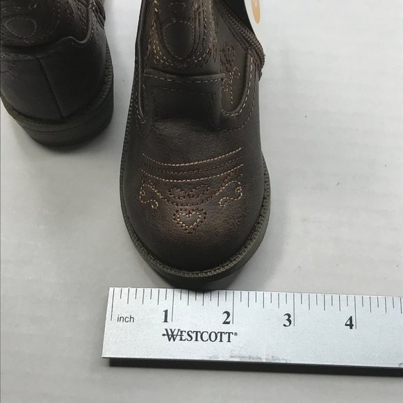 Cat And Jack Size 5 Chloe Cowgirl Boots Brown New With Tags - Picture 11 of 14